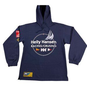 Vintage Helly Hansen Sailing/Racing Hoodie Nautical Blue Regatta Racing Made USA